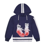 SNEAKER Hoodie Top - Navy - runs small size up - FINAL SALE