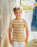 Striped Boy's Tshirt - NEUTRAL STRIPE