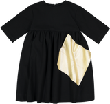 LEO Patch dress - BLACK/CHAMPAGNE - FINAL SALE