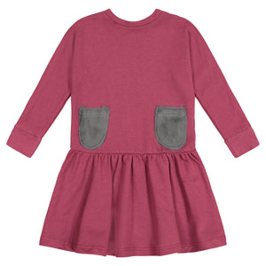 SOLID Oversized Dolman Sleeve Dress - ROSE - FINAL SALE