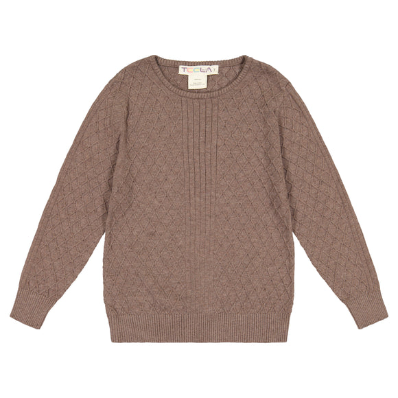 Cable Knit Boy's Top - Toffee - FINAL SALE