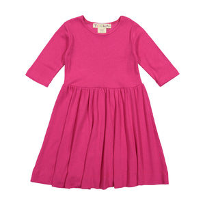 RIB Waisted Dress - Hot Pink - FINAL SALE