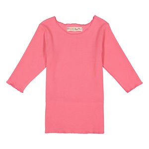 RIB Basic GIRL Tshirt - Coral Pink - FINAL SALE