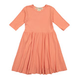 RIB Waisted Dress - Peach - FINAL SALE