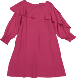 ZOE Cape Dress - Raspberry