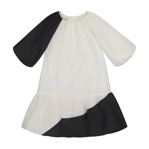 Cupcake Color Block Dress - BLACK/WHITE - FINAL SALE