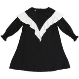 TARA Ruffle Shawl Dress Black  - FINAL SALE