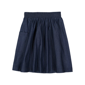 DENIM 1-Pocket Skirt - Dark Denim