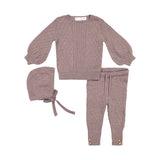 BABY Cable Knit Set - TOFFEE