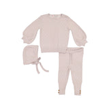BABY Cable Knit Set - CASHMERE