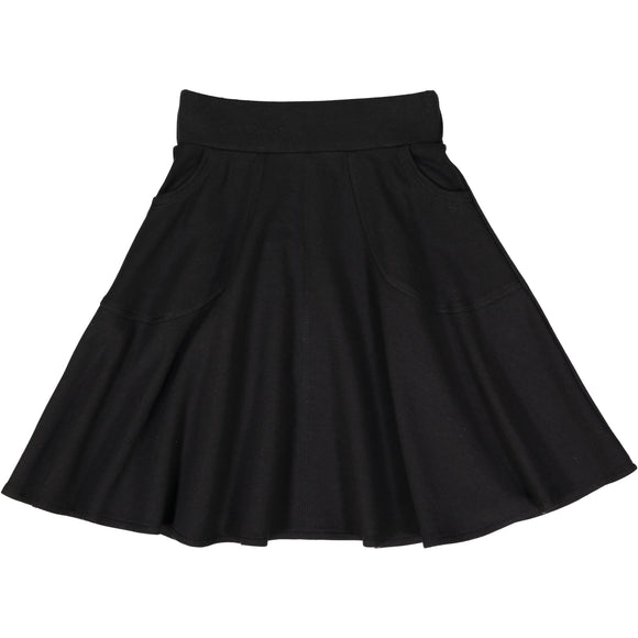 KNIT circle skirt - BLACK