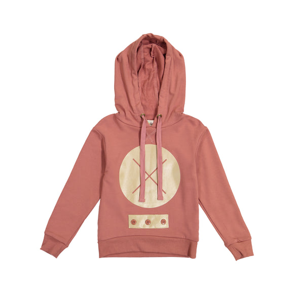 MEG X Marks the Spot Hoodie Top - Dusty Rose - size up - FINAL SALE
