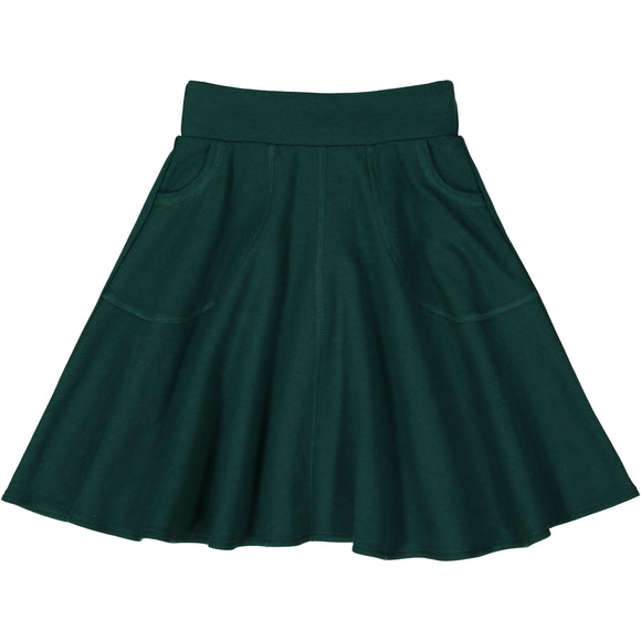 KNIT circle skirt - HUNTER GREEN