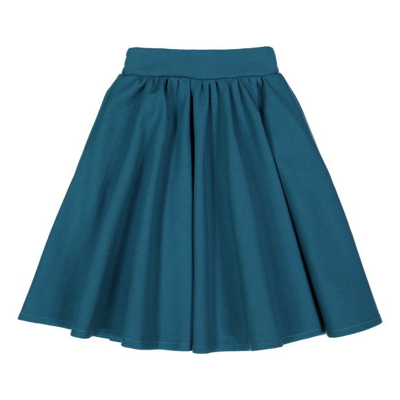 Teal - Ponte Circle Skirt - FINAL SALE