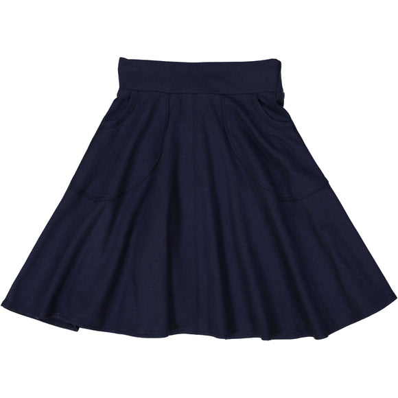 KNIT circle skirt - NAVY
