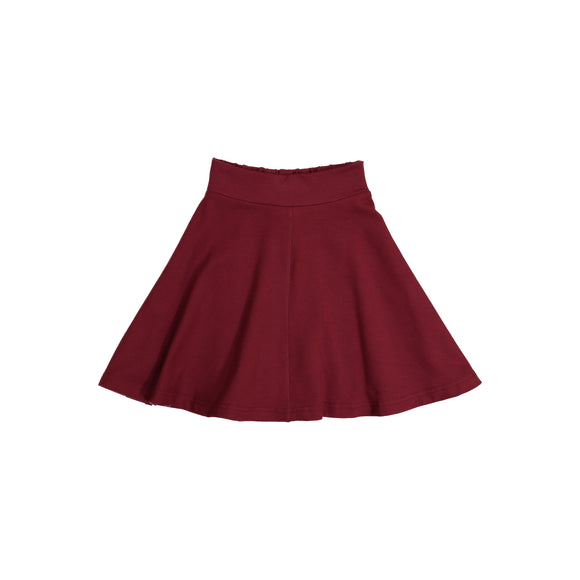 KNIT Circle Skirt - Burgundy - FINAL SALE