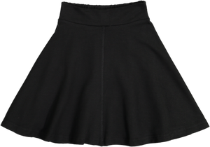 Basic Knit Circle Skirt - Black