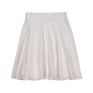 BASIC KNIT Circle Cut Solid Skirt - White - FINAL SALE