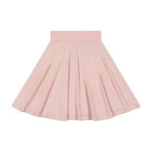 Basic Knit Circle Skirt - dusty pink