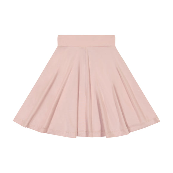 Basic Knit Circle Skirt - dusty pink