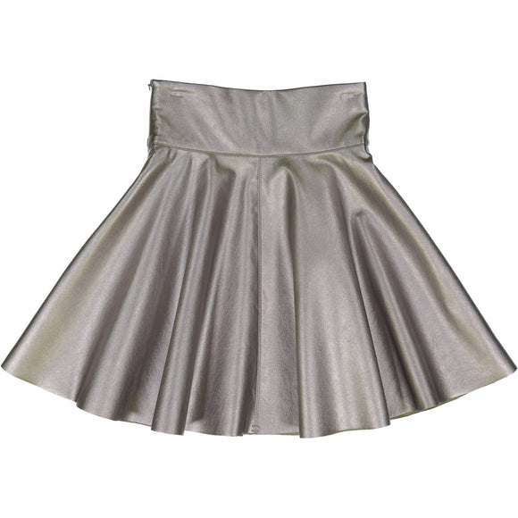 Circle Metallic Skirt - Silver