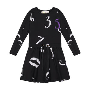 NUMBERS Smock Dress - Black