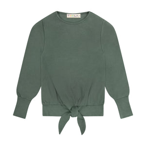 Rib Tie Top - Olive - size up