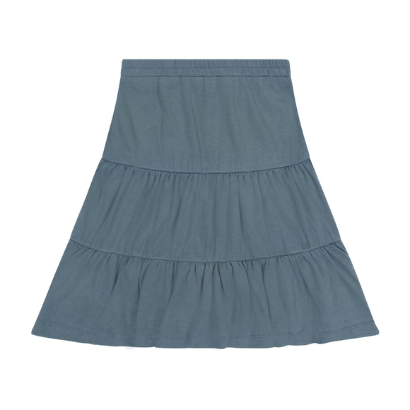 Rib Tiered Skirt - Teal - size up