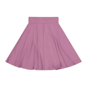 Basic Knit Circle Skirt - Top Stitch - LILAC