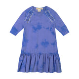 X-stitch Tie Dye Dress - blue denim
