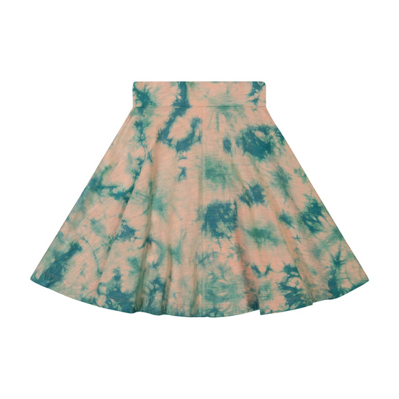 X-stitch Tie Dye Girl's Skirt - misty aqua