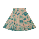 X-stitch Tie Dye Girl's Skirt - misty aqua