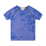 X-stitch Tie Dye Boy's Top - blue denim