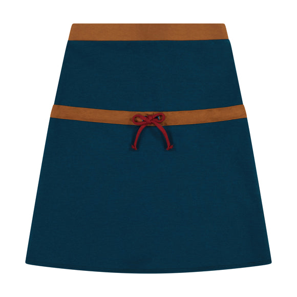Color Block Skirt - TEAL
