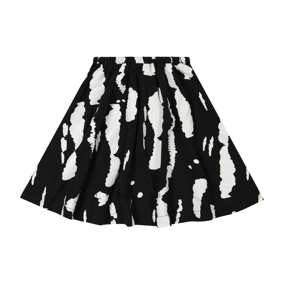 Stain Effect Skirt - WHITE