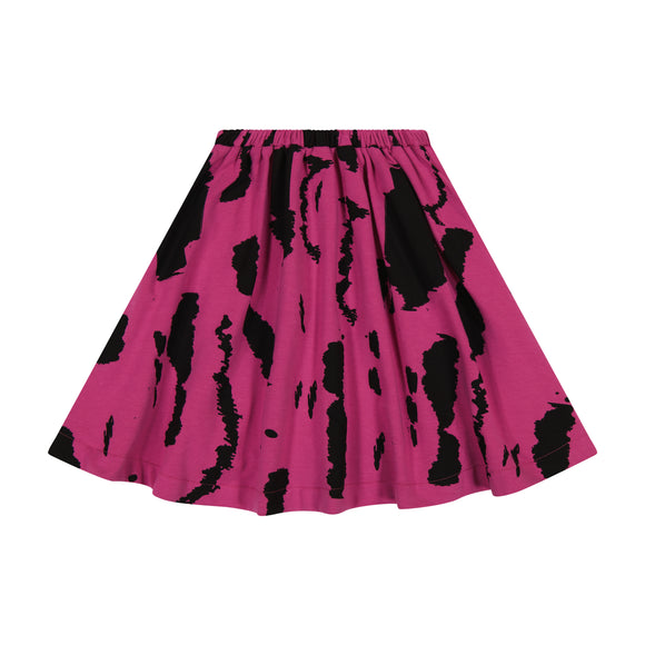 Stain Effect Skirt - FUCHSIA