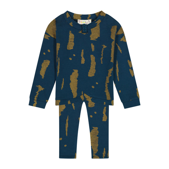 Stain Effect Baby Set - TEAL