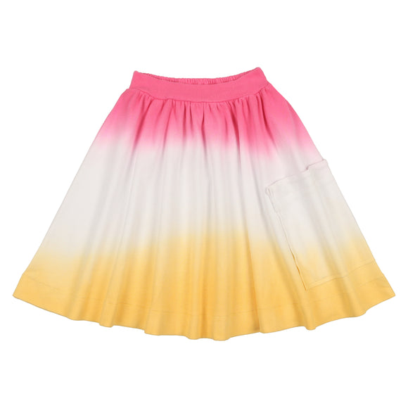 Rib Dip Dye Skirt - PINK