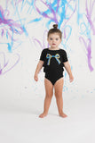 BOWS baby puff sleeve romper - runs very small size up