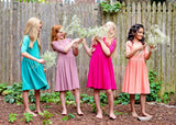 RIB Waisted Dress - Hot Pink - FINAL SALE