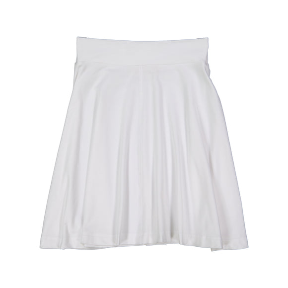 BASIC KNIT Circle Skirt - White - FINAL SALE