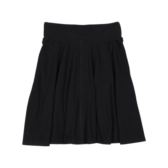 RIB Circle Skirt - Black