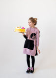HALF CIRCLE CHEVRON Layered Hoodie Sweater Dress - FINAL SALE