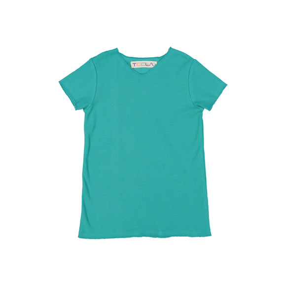 RIB Basic BOY/GIRL Tshirt - Aquamarine