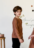 Rib Tiered Top - Camel - size up - FINAL SALE