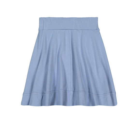 BASIC KNIT Circle Cut Solid Skirt - Dusty Blue - FINAL SALE
