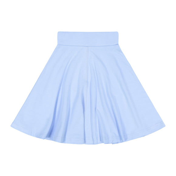 Basic Knit Circle Skirt - Top Stitch - OCEAN BLUE