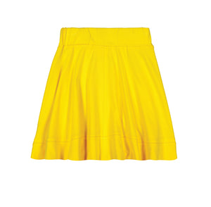 BASIC KNIT Circle Cut Solid Skirt - Yellow - FINAL SALE
