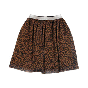 Teela Leopard Print Tulle Skirt
