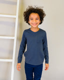 RIB Basic BOY Tshirt Charcoal - FINAL SALE